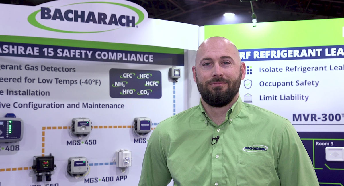 Bacharach team member at the 2019 AHR Expo / ASHRAE Winter Conference in Atlanta, GA.